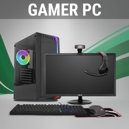 GamingPC (Ryzen 5, 32GB DDR4, 1TB SSD, RTX 4060, Win11P) monitor i periferija slika 1