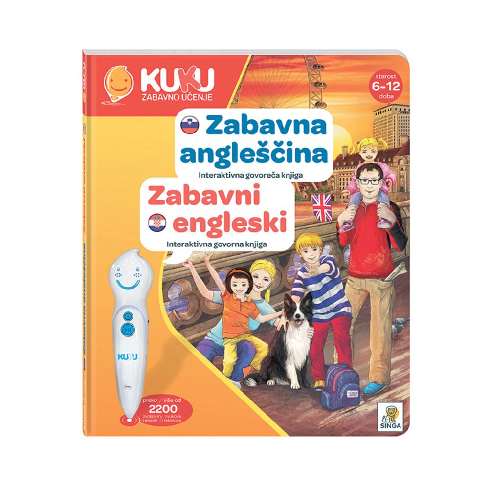 Singa 33980 Interaktivna knjiga Kuku - Zabavni Engleski slika 1