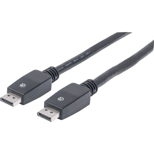 Manhattan DisplayPort priključni kabel DisplayPort utikač, DisplayPort utikač 7.50 m crna 354127 zaštićen s folijom, UL certificiran, Ultra HD (4K) HDMI, pozlaćeni kontakti DisplayPort kabel slika 5