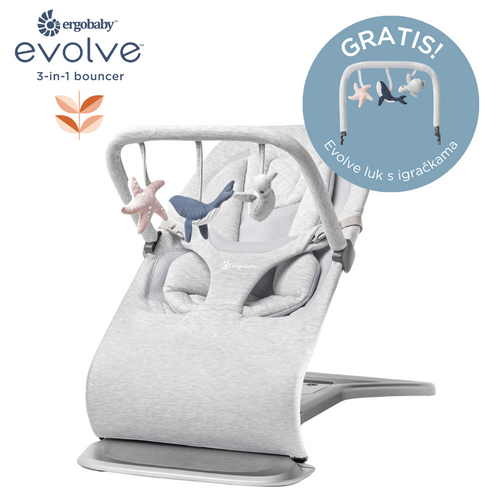 Ergobaby ležaljka Evolve 3u1- Charcoal Grey  slika 1