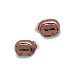 TOSHIBA slušalice Earbuds, BT, vodootporne, HandsF, zlatno/roze RZE-BT800E