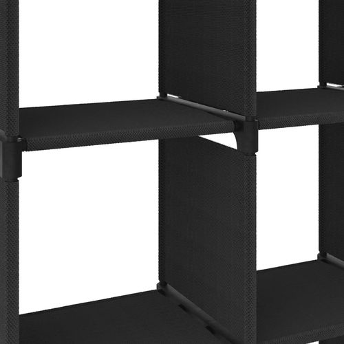 Police za izlaganje s 4 kocke od tkanine 69 x 30 x 72,5 cm crne slika 6