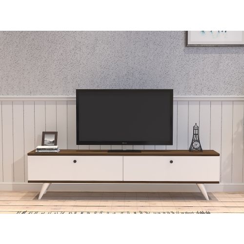 Woody Fashion Stalak za televizor, Paris - White, Walnut slika 7