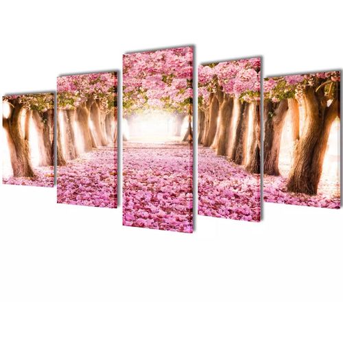 Zidne Slike na Platnu s Printom Trešnjinog Cvijeta 200 x 100 cm slika 5