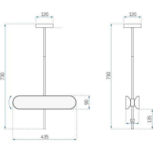 TOOLIGHT APP832-CP GOLD LED viseća stropna svjetiljka slika 12