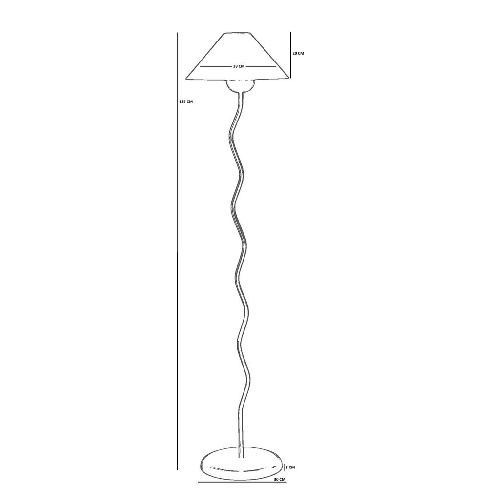 Opviq Podna lampa 621, crna, zlatna slika 4