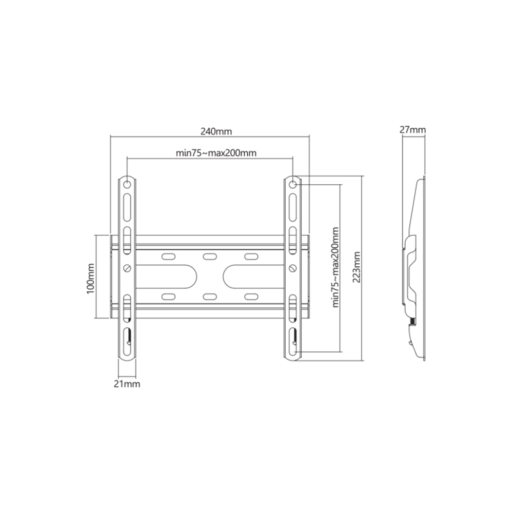 SBOX Stalak PLB-2522F-2 (23-43"/45kg/200x200) slika 4