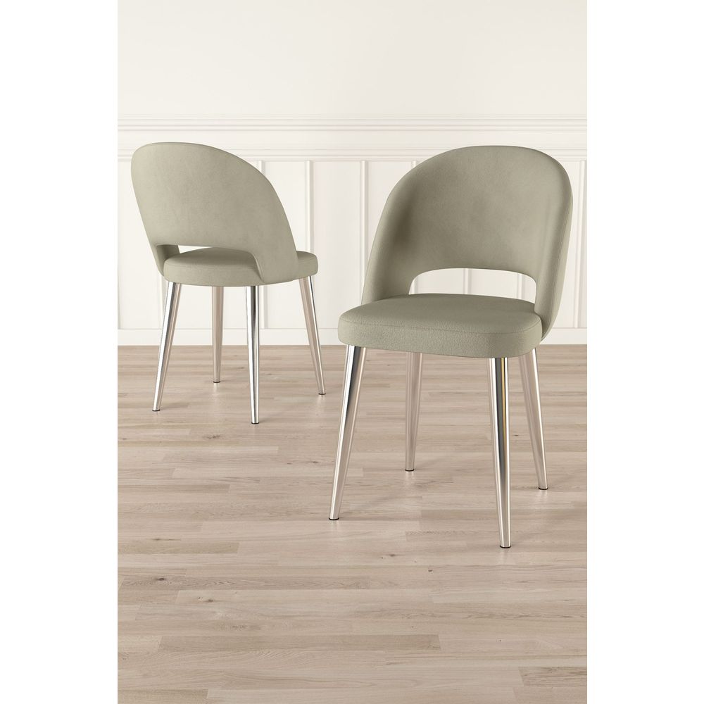 Set Stolica (6 Komada) Pane - Boje: Krem, Hrom slika 1