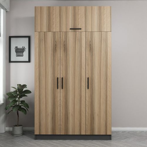 Woody Fashion Garderoba, Minar 3 Kapak 2 Çekmece 235 - Dore, Anthracite slika 2