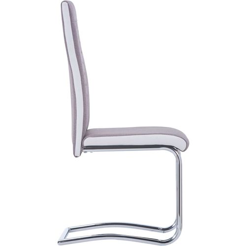 Konzolne blagovaonske stolice od tkanine 4 kom smeđe-sive slika 4