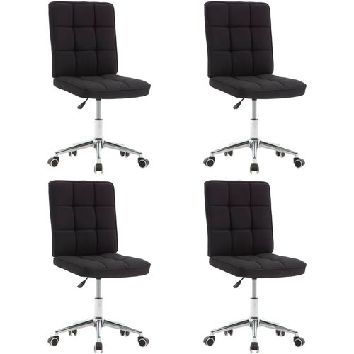 Blagovaonske stolice od tkanine 4 kom crne slika 11