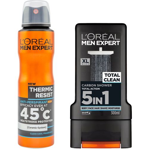 L'Oreal Paris Men Expert Thermic Resist Spray 150 ml dva komada +  Gratis L'Oreal Paris Men Expert Carbon Shower gel za tuširanje slika 1