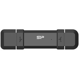 Silicon Power SP500GBUC3S72VPK Portable Stick-Type SSD 500GB, DS72, USB 3.2 Gen 2 Type-A & Type-C, Read up to 1050MB/s, Write up to 850MB/s, Black