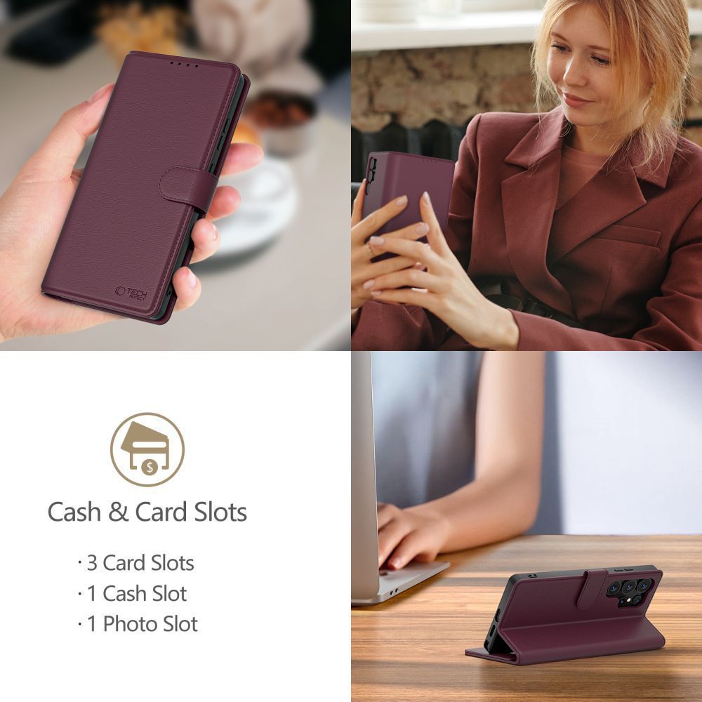 Xiaomi Redmi Note 15 Pro 5G Tech-Protect preklopna futrola-novčanik - mulberry slika 4