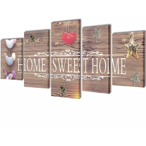 Zidne Slike na Platnu sa Printom Home Sweet Home 200 x 100 cm slika 1