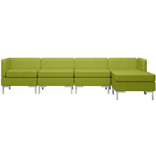 5-dijelni set sofa od tkanine zeleni slika 3