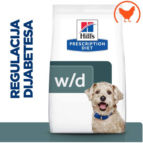 Hill's Prescription Diet w/d Diabetes Care Hrana za Pse s Piletinom, 1,5 kg slika 1