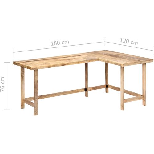 Radni stol od masivnog drva manga 180 x 120 x 76 cm slika 32