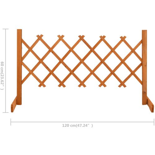 Vrtna rešetkasta ograda narančasta 120 x 60 cm masivna jelovina slika 26