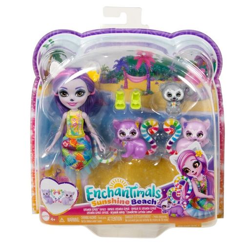 Enchantimals Sunshine Beach Lorinda Lemur lutka slika 1