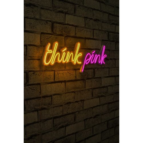 Wallity Ukrasna plastična LED rasvjeta, Think Pink - Yellow slika 11