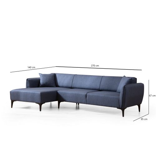 Atelier Del Sofa Belissimo Left - Plavi kutni kauč slika 8