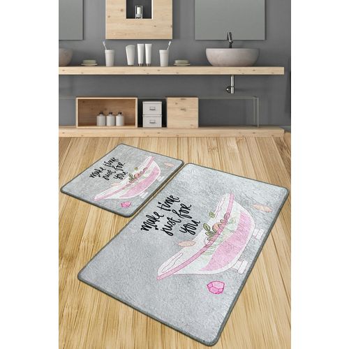 Make Time Djt Multicolor Bathmat Set (2 Pieces) slika 1