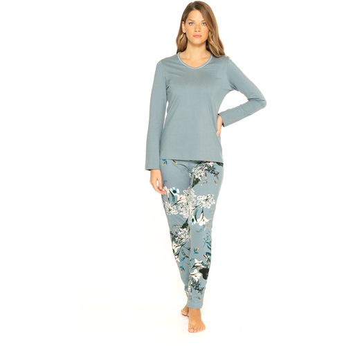 Ženska pamučna pidžama s hlačama cvjetnog uzorka slika 4