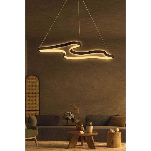 Artisan - Black Body, Yellow Light Black Chandelier slika 2