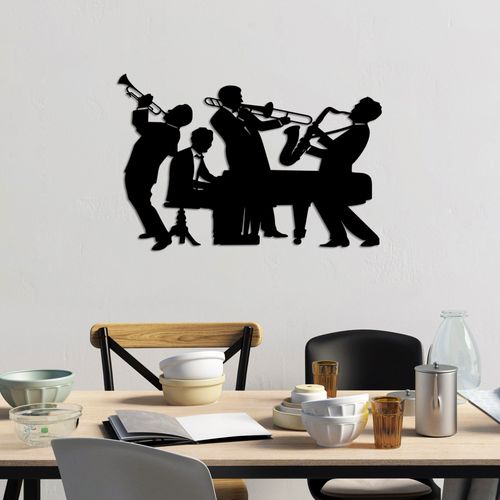 Musicians - L Black Decorative Metal Wall Accessory slika 2