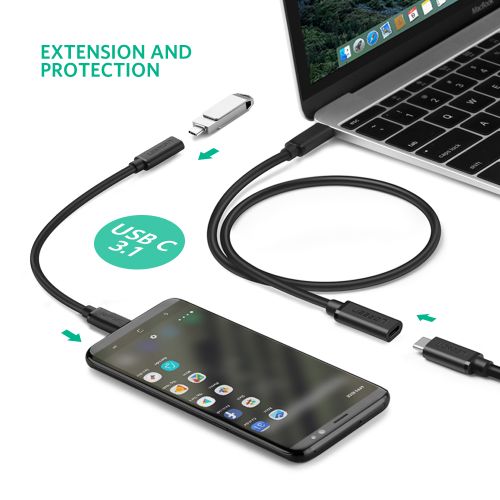 Ugreen produžni USB-C na USB-C 3.1 kabel, 0.5m - u polybag pakiranju slika 4