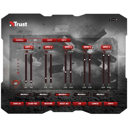 Trust Miš GXT155 Caldor, gaming, optički, žični, USB, crni (20411) slika 7