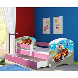 ACMA Dječiji krevet Acma II sa ladicom Pink - 140x70cm - Dezen 03