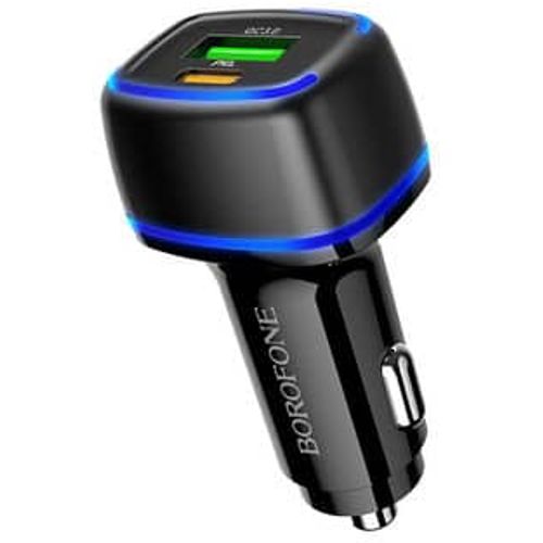 BOROFONE AUTO PUNJAČ BZ14A MERCURY - USB + TYPE C - QC 3.0 PD 20W 3A SA TYPE C NA LIGHTNING KABEL CRNI slika 5