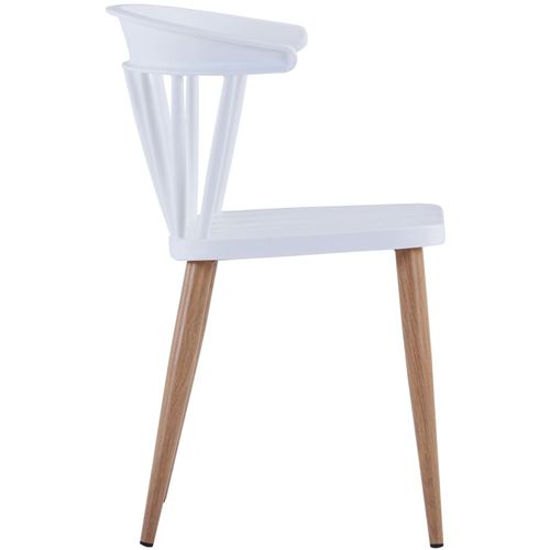 Blagovaonske stolice 2 kom bijele plastične slika 20