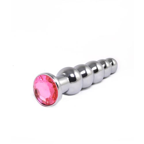 Metalne analne kuglice sa rozim dijamantom slika 1