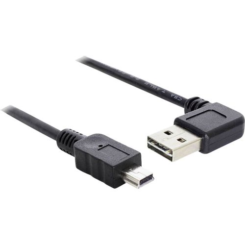 Delock USB kabel USB 2.0 USB-A utikač, USB-Mini-B utikač 1.00 m crna pozlaćeni kontakti, UL certificiran 83378 slika 5