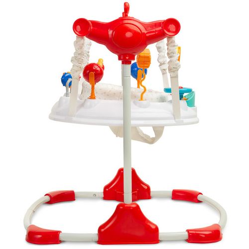 Sjedalo za bebe s didaktičkim igračkama crveno slika 6