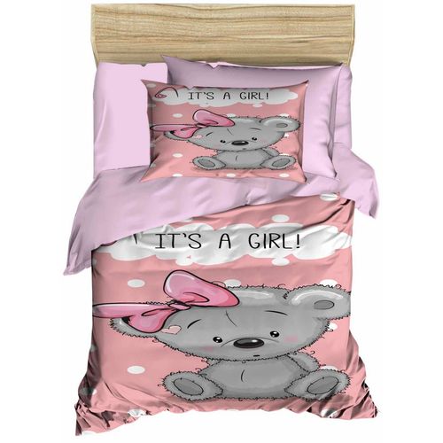 PH12 Pink
White
Grey Baby Quilt Cover Set slika 1