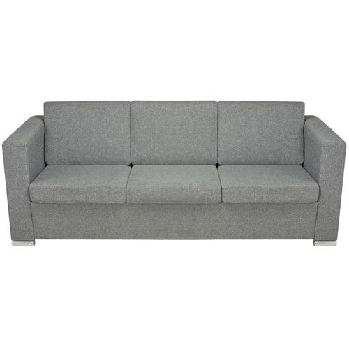 Dvodijelni set sofa od tkanine svijetlosivi slika 7