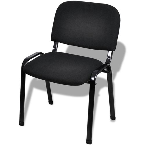 Složive uredske stolice od tkanine 12 kom crne slika 8