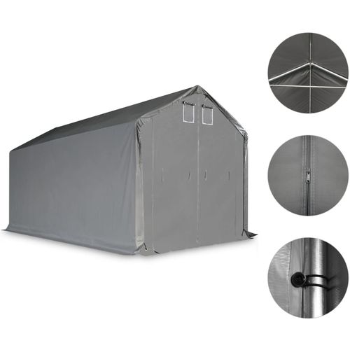 Skladišni šator od PVC-a 3 x 6 m sivi slika 2