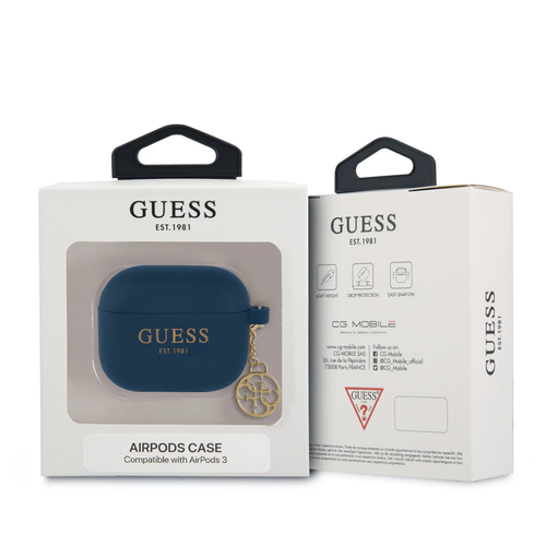 Torbica Guess Silicone za Airpods 3 4G Charm plava (GUA3LSC4EB) slika 1