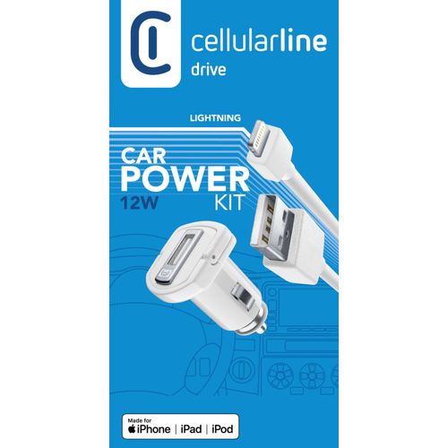 Cellularline auto punjač MFI i kabel 2A/10W slika 2