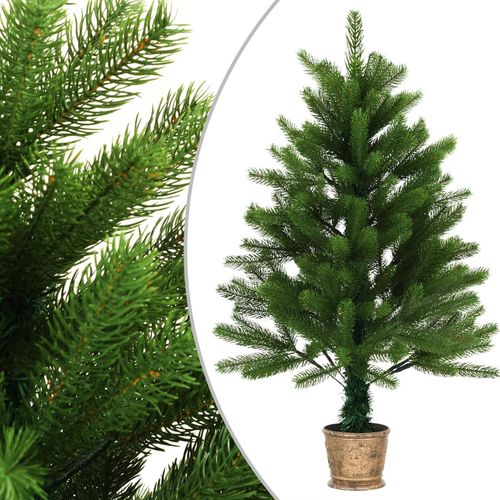 Umjetno božićno drvce s realističnim iglicama 90 cm zeleno slika 14