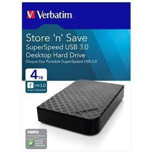 Verbatim HDD 4TB 3.0 Crni Kock (47685) slika 2