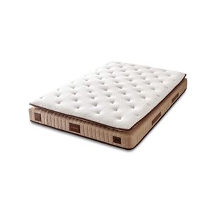 Woody Fashion Madrac, Bijela boja Smeđa, Majesty 90x200 cm Single Size Padded Luxury Soft Mattress