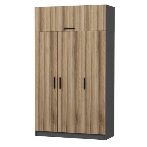 Woody Fashion Garderoba, Minar 3 Kapak 2 Çekmece 235 - Dore, Anthracite slika 6