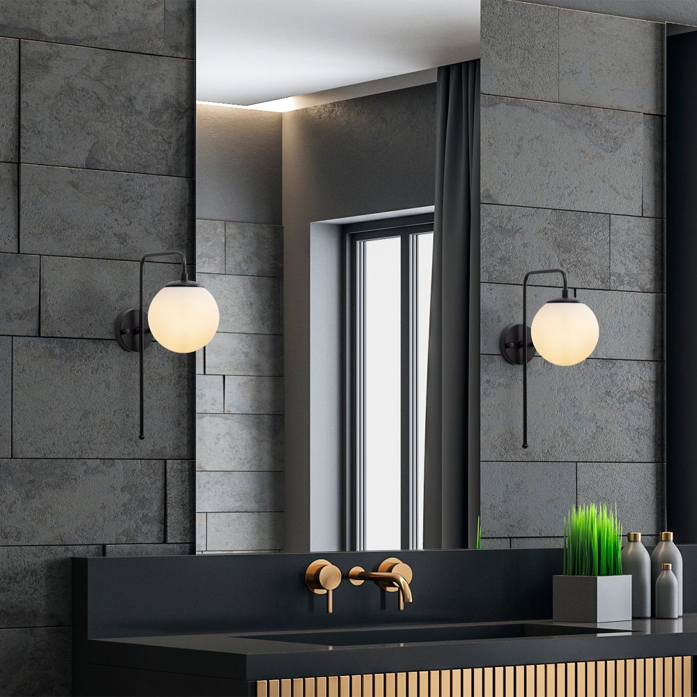 Viran - 10915 Crno-Bijela Zidna Lampa slika 2
