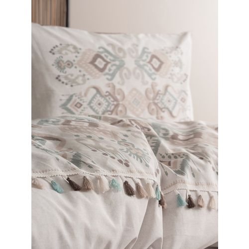 Asilo - Brown White
Brown Ranforce Single Quilt Cover Set slika 2